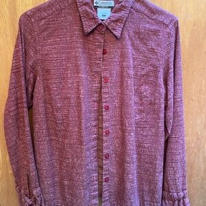 Columbia Maroon Button-Up Shirt